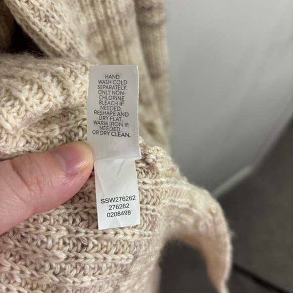 Pure Jill J. Jill Cream Cardigan Sweater Knit Sz XL Petite Cotton Wool Blend - Picture 8 of 9